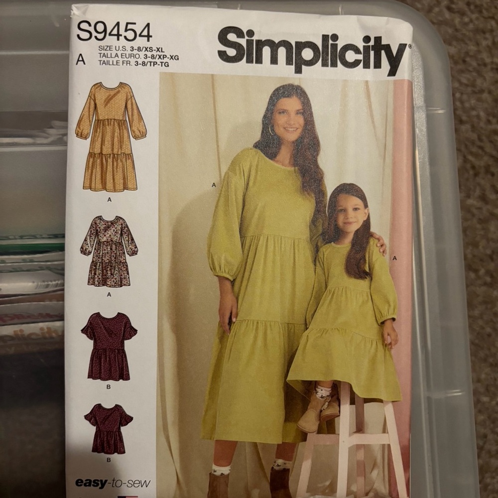 Simplicity Mommy and Me Matching Dress Sewing Pattern